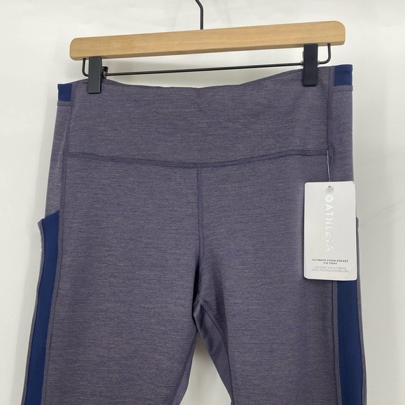 Athleta Ultimate Stash Pocket 7/8 Tight Dress Blue Hearth Rose Sz Large - Picture 3 of 9